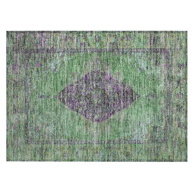 Addison Chantille ACN2021 Border Machine Made Traditional Lime Rug