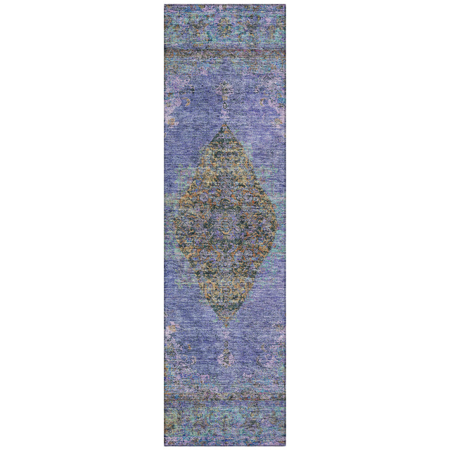 Addison Chantille ACN2021 Border Machine Made Traditional Purple Rug