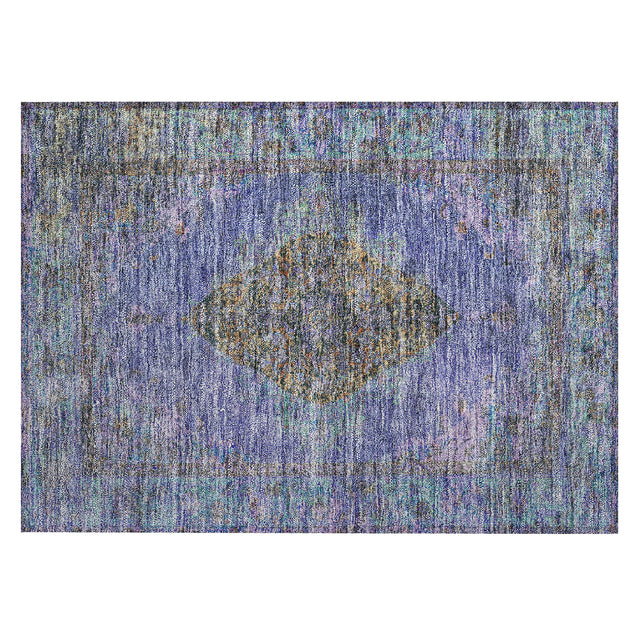 Addison Chantille ACN2021 Border Machine Made Traditional Purple Rug