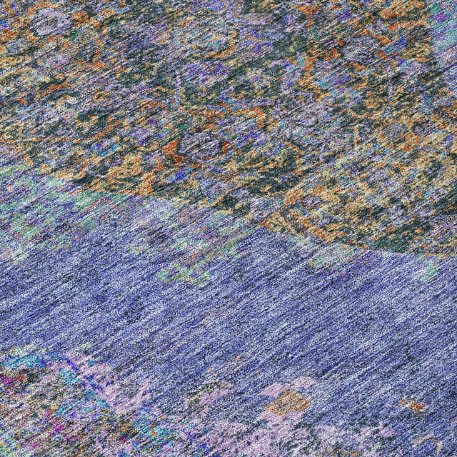 Addison Chantille ACN2021 Border Machine Made Traditional Purple Rug