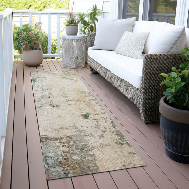 Addison Chantille ACN2022 Abstract Machine Made Transitional Ivory Rug