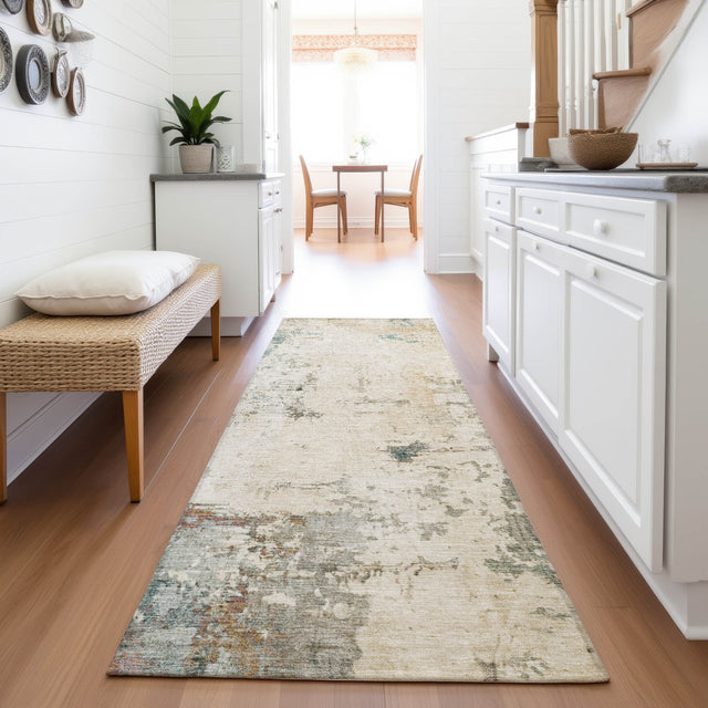 Addison Chantille ACN2022 Abstract Machine Made Transitional Ivory Rug