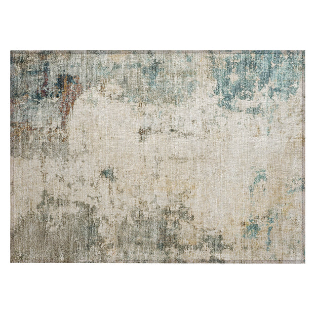 Addison Chantille ACN2022 Abstract Machine Made Transitional Ivory Rug