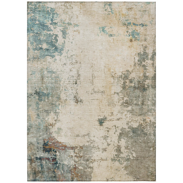 Addison Chantille ACN2022 Abstract Machine Made Transitional Ivory Rug