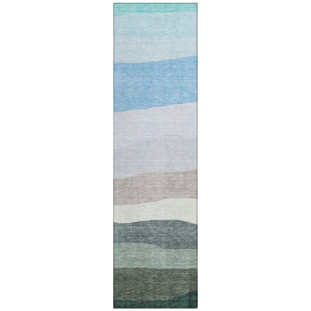 Addison Chantille ACN2023 Stripes Machine Made Transitional Green Rug