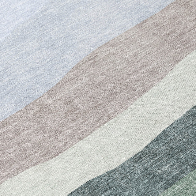 Addison Chantille ACN2023 Stripes Machine Made Transitional Green Rug