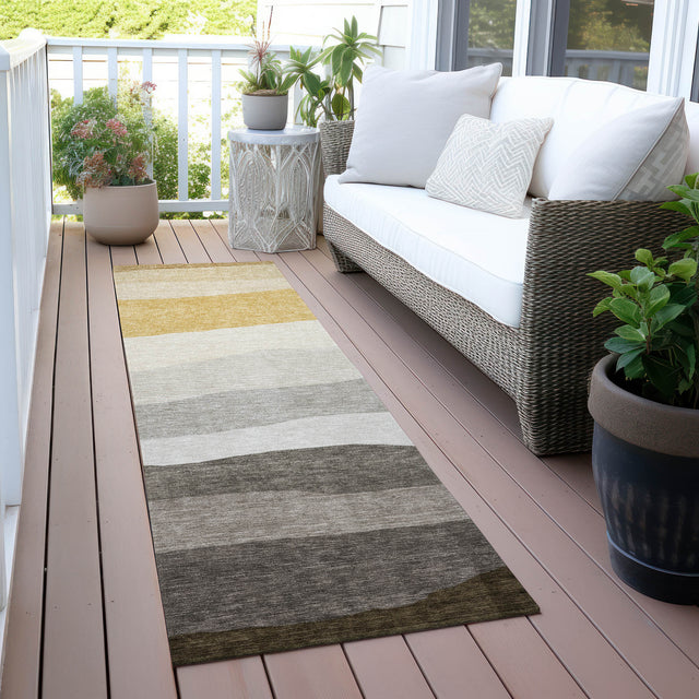 Addison Chantille ACN2023 Stripes Machine Made Transitional Pewter Rug