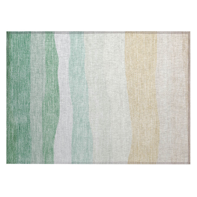 Addison Chantille ACN2023 Stripes Machine Made Transitional Teal Rug