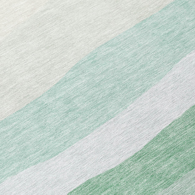 Addison Chantille ACN2023 Stripes Machine Made Transitional Teal Rug