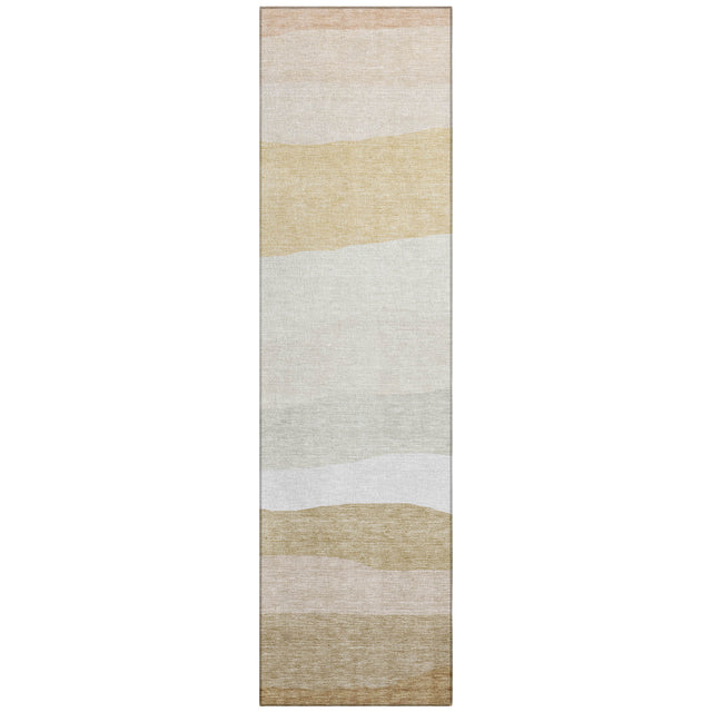 Addison Chantille ACN2023 Stripes Machine Made Transitional Wheat Rug