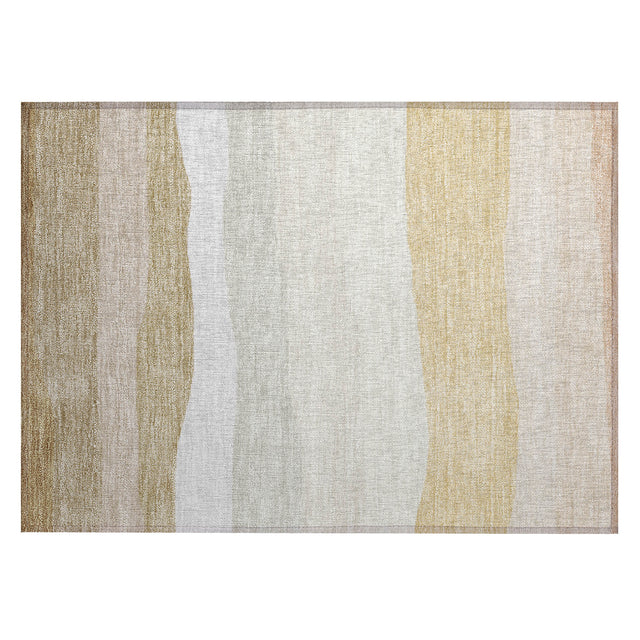 Addison Chantille ACN2023 Stripes Machine Made Transitional Wheat Rug