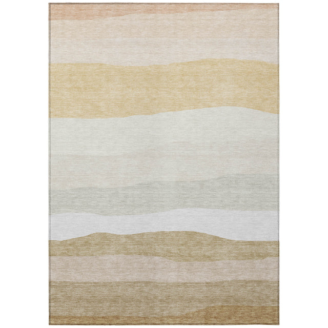 Addison Chantille ACN2023 Stripes Machine Made Transitional Wheat Rug