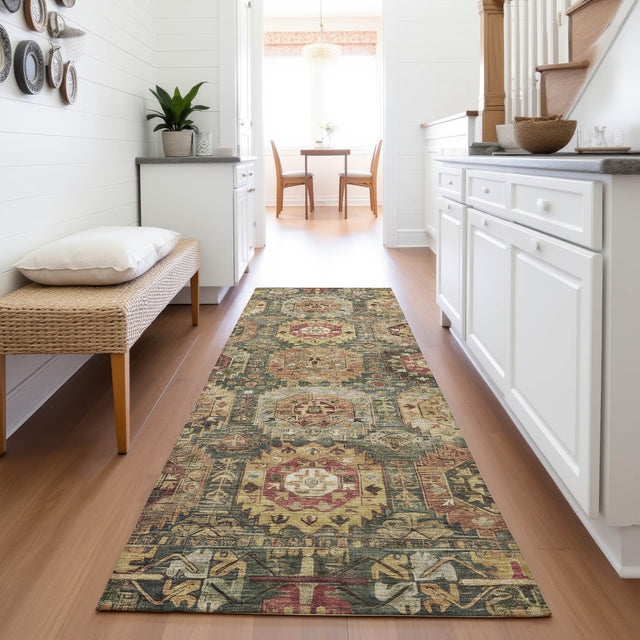 Addison Chantille ACN2024 Medallions Machine Made Traditional Aloe Rug