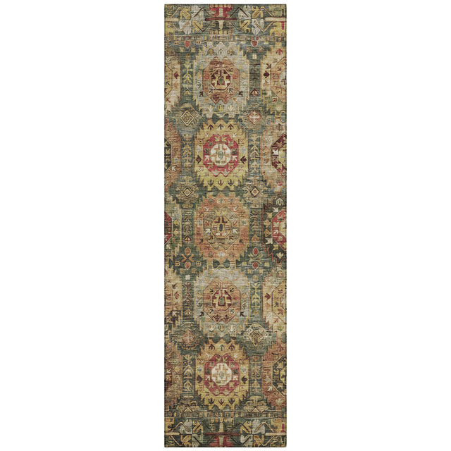 Addison Chantille ACN2024 Medallions Machine Made Traditional Aloe Rug