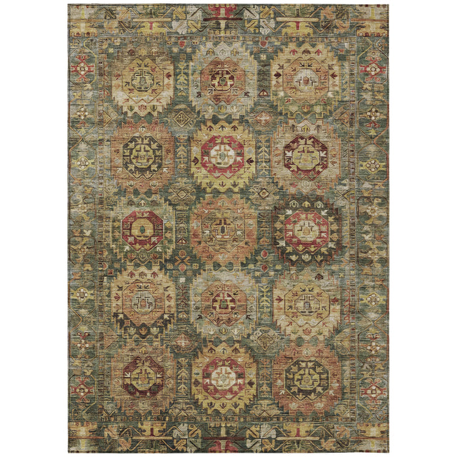 Addison Chantille ACN2024 Medallions Machine Made Traditional Aloe Rug