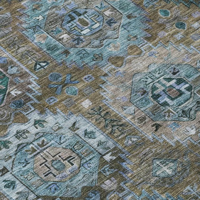 Addison Chantille ACN2024 Medallions Machine Made Traditional Brown Rug