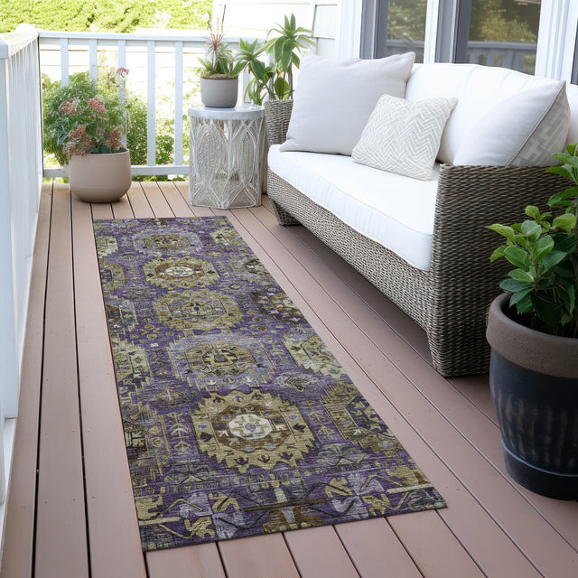 Addison Chantille ACN2024 Medallions Machine Made Traditional Eggplant Rug