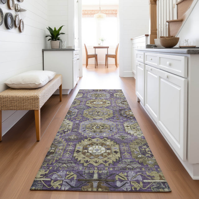 Addison Chantille ACN2024 Medallions Machine Made Traditional Eggplant Rug