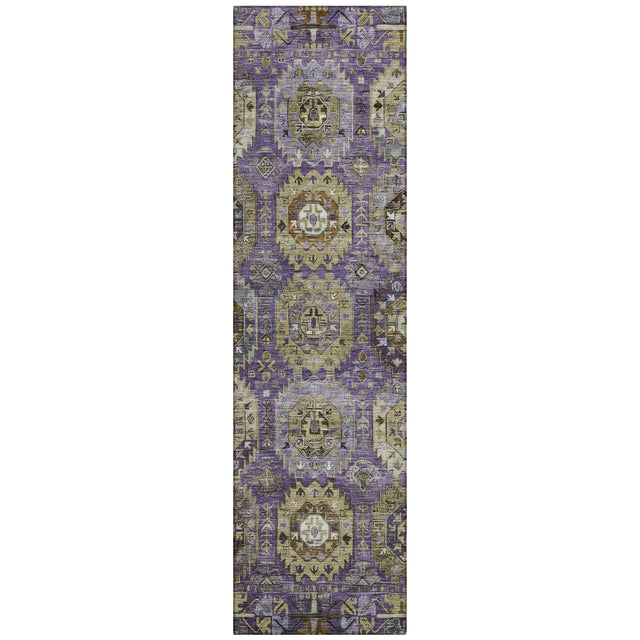 Addison Chantille ACN2024 Medallions Machine Made Traditional Eggplant Rug