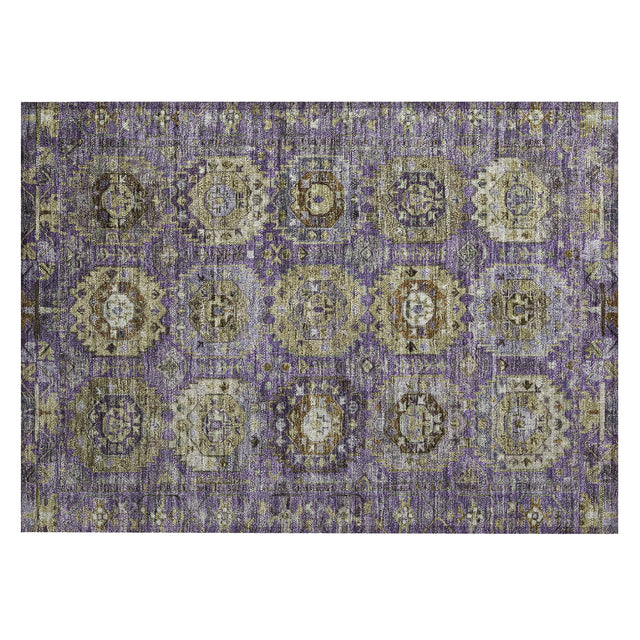 Addison Chantille ACN2024 Medallions Machine Made Traditional Eggplant Rug