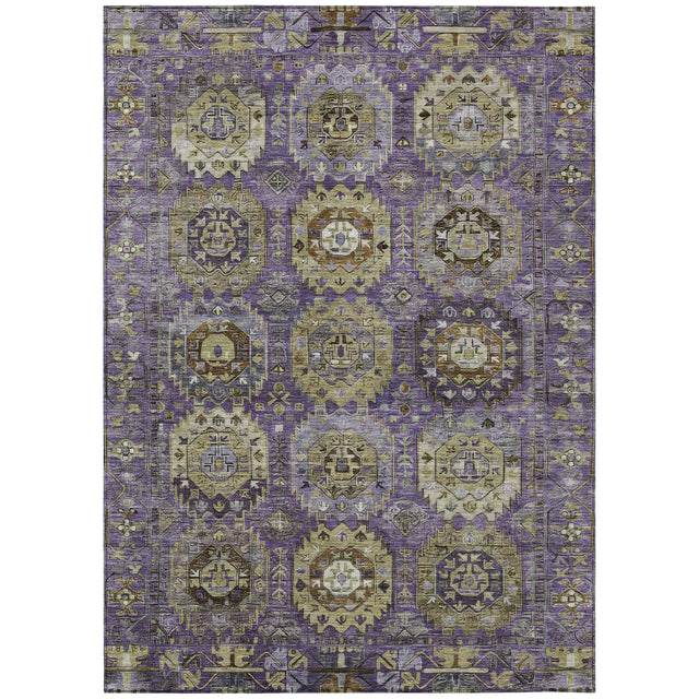 Addison Chantille ACN2024 Medallions Machine Made Traditional Eggplant Rug