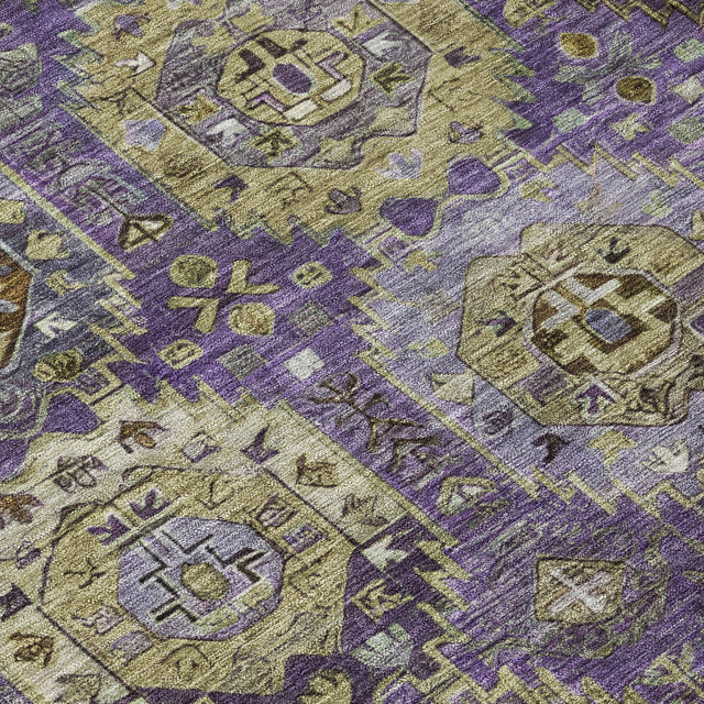 Addison Chantille ACN2024 Medallions Machine Made Traditional Eggplant Rug