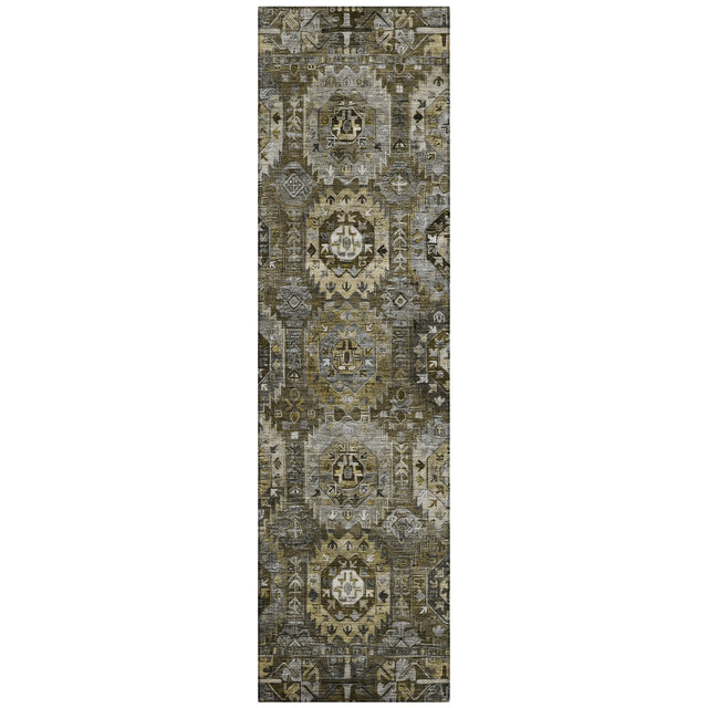 Addison Chantille ACN2024 Medallions Machine Made Traditional Mocha Rug