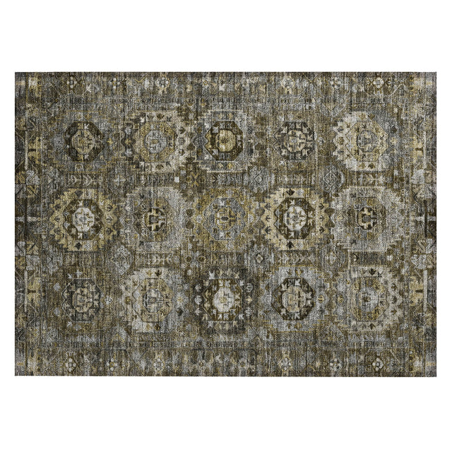 Addison Chantille ACN2024 Medallions Machine Made Traditional Mocha Rug