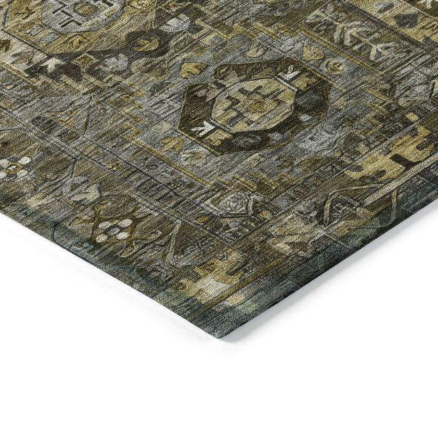 Addison Chantille ACN2024 Medallions Machine Made Traditional Mocha Rug