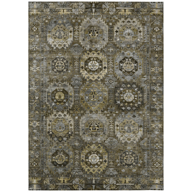 Addison Chantille ACN2024 Medallions Machine Made Traditional Mocha Rug