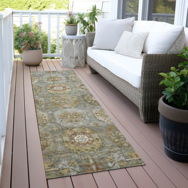 Addison Chantille ACN2024 Medallions Machine Made Traditional Sage Rug