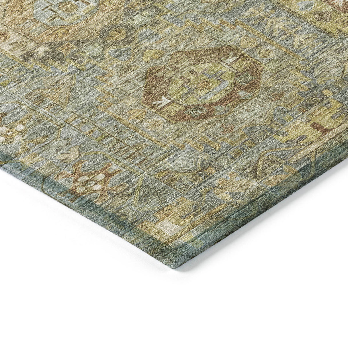 Addison Chantille ACN2024 Medallions Machine Made Traditional Sage Rug