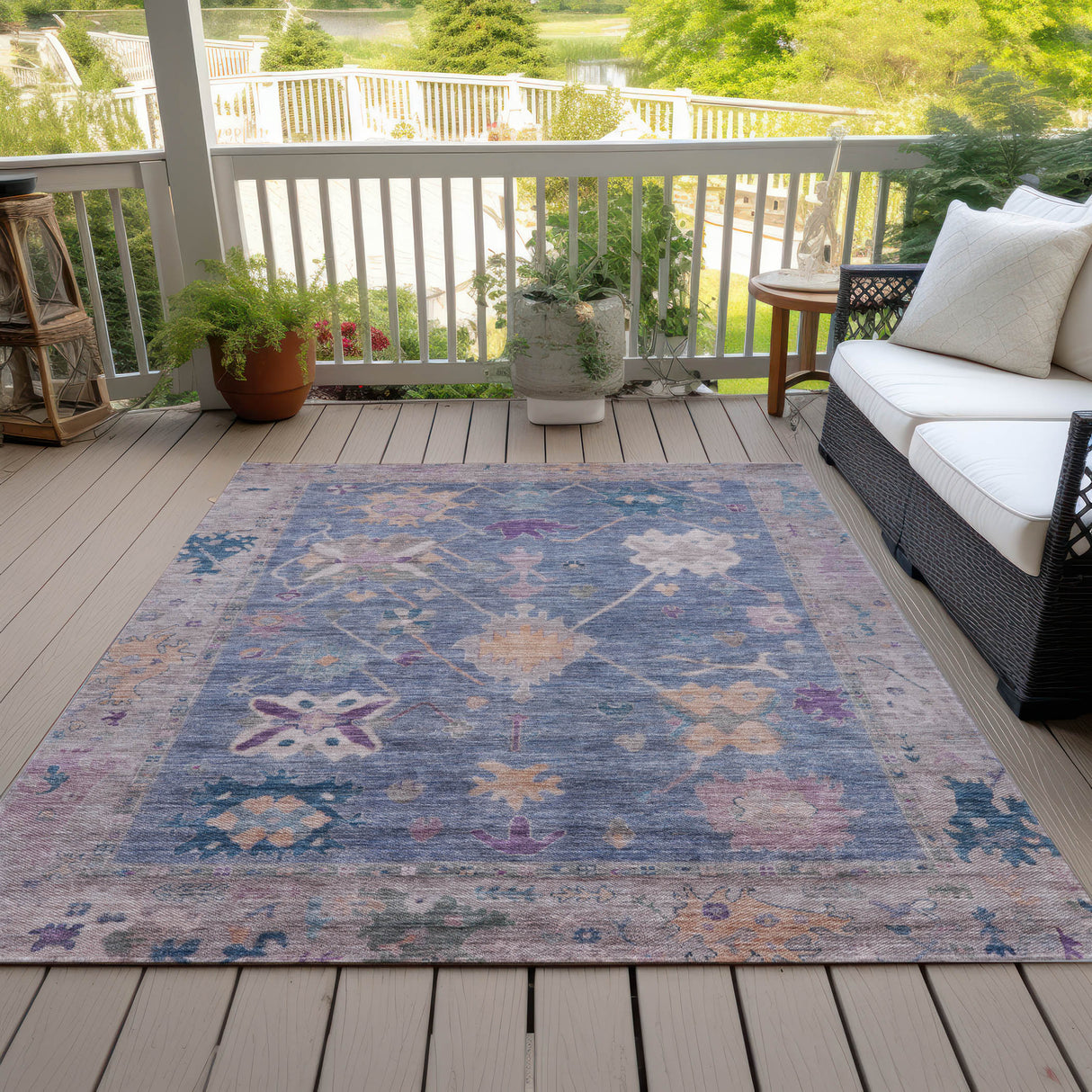Addison Chantille ACN2025 Global Machine Made Traditional Blue Rug