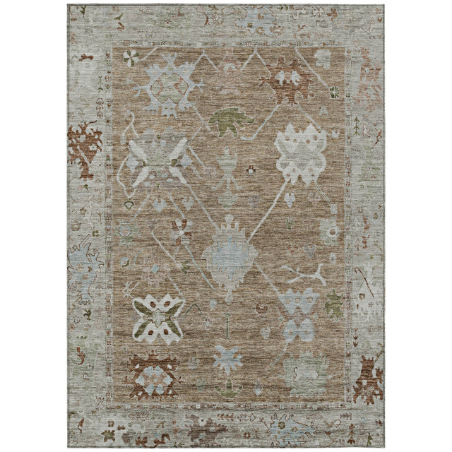 Addison Chantille ACN2025 Global Machine Made Traditional Brown Rug