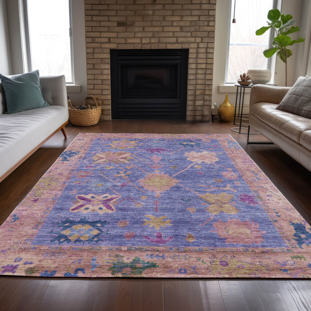 Addison Chantille ACN2025 Global Machine Made Traditional Purple Rug
