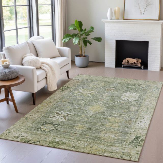 Addison Chantille ACN2025 Global Machine Made Traditional Sage Rug