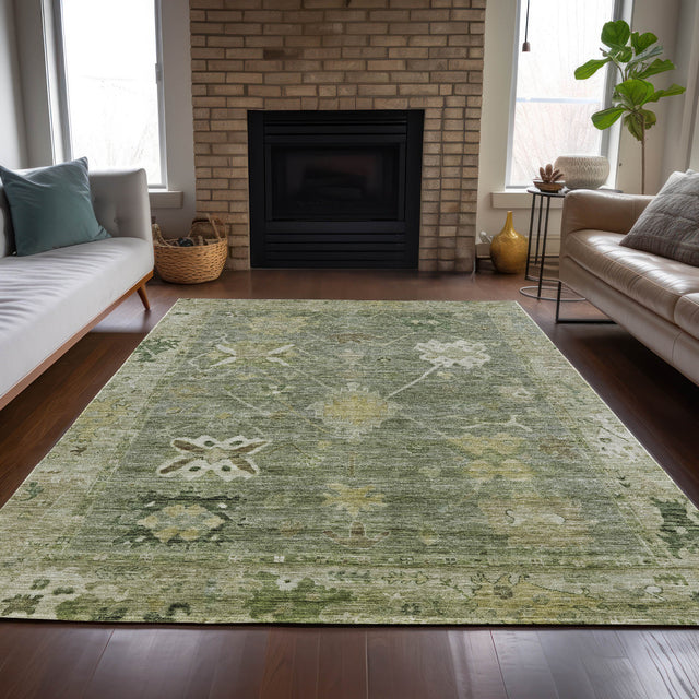 Addison Chantille ACN2025 Global Machine Made Traditional Sage Rug