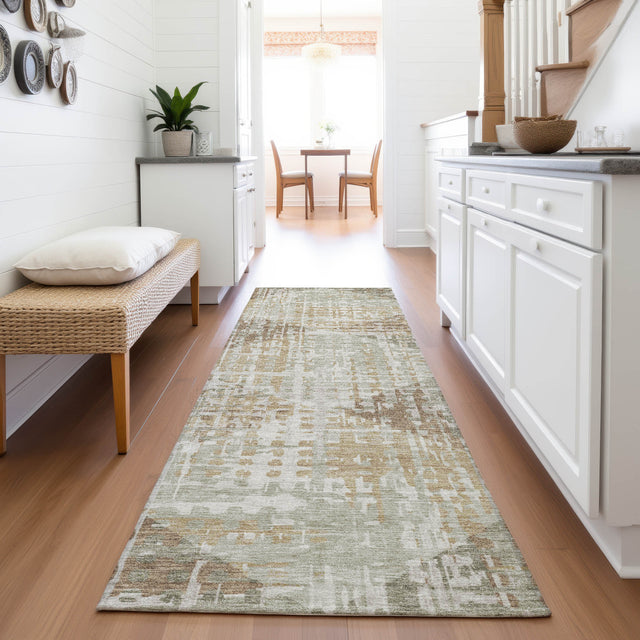 Addison Chantille ACN2026 Geometric Machine Made Transitional Aloe Rug
