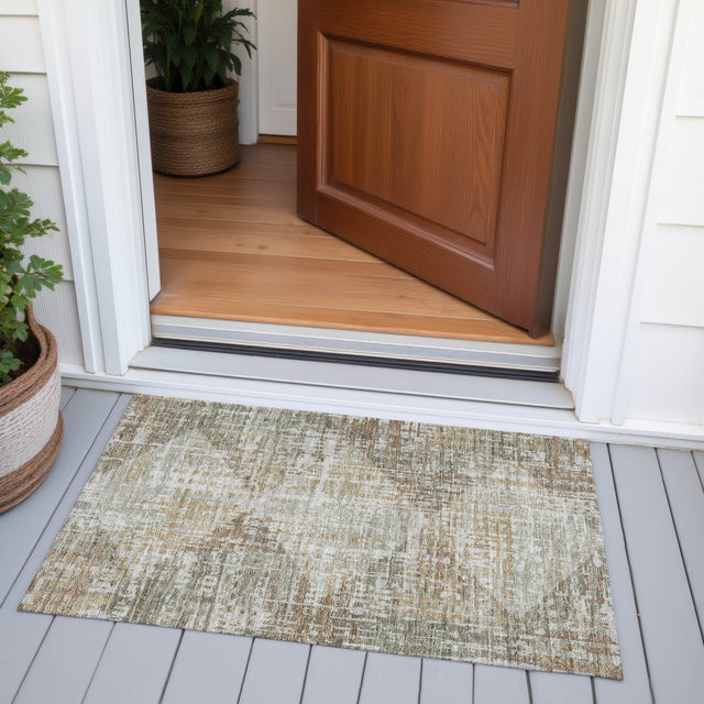 Addison Chantille ACN2026 Geometric Machine Made Transitional Aloe Rug