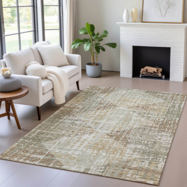 Addison Chantille ACN2026 Geometric Machine Made Transitional Aloe Rug
