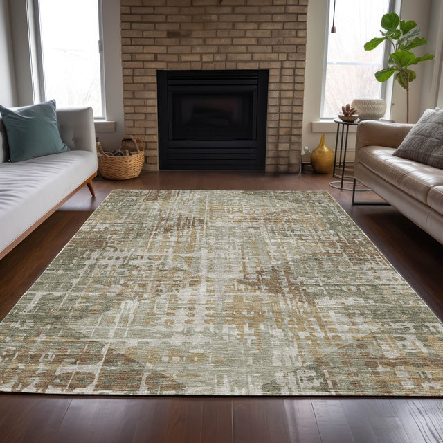Addison Chantille ACN2026 Geometric Machine Made Transitional Aloe Rug