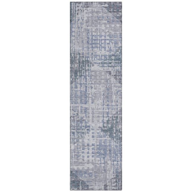 Addison Chantille ACN2026 Geometric Machine Made Transitional Blue Rug