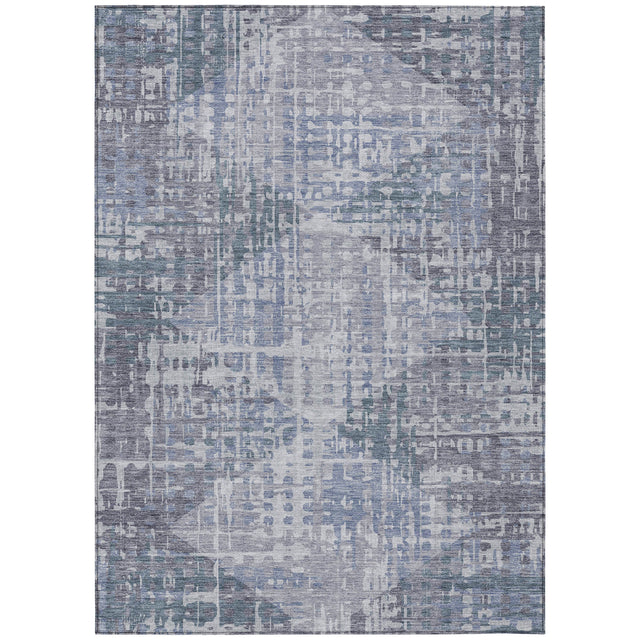 Addison Chantille ACN2026 Geometric Machine Made Transitional Blue Rug