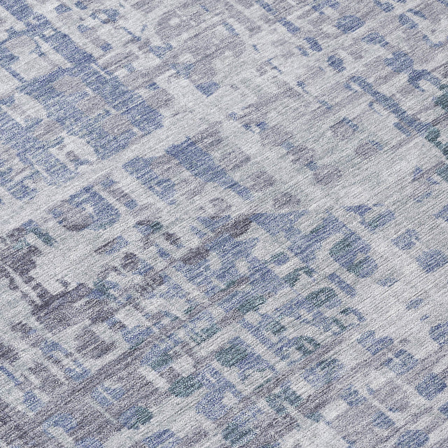 Addison Chantille ACN2026 Geometric Machine Made Transitional Blue Rug