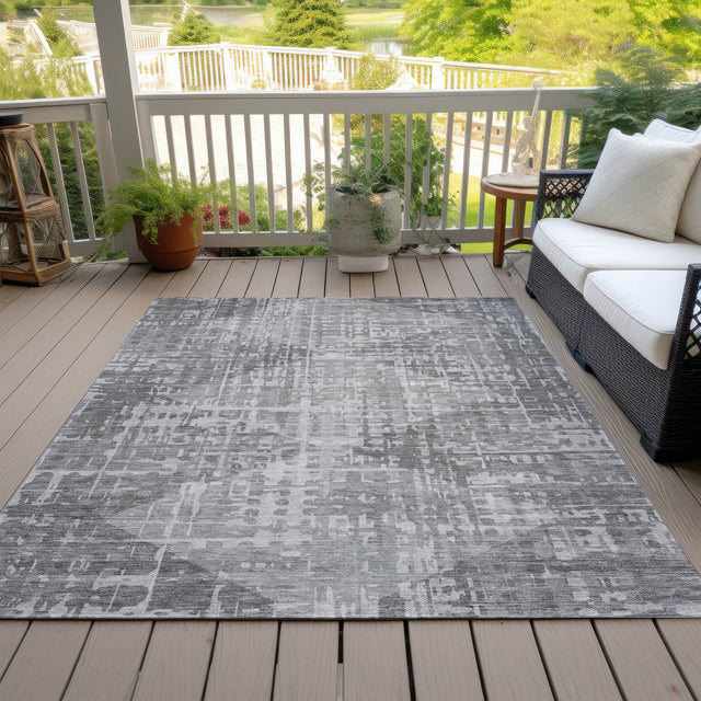 Addison Chantille ACN2026 Geometric Machine Made Transitional Gray Rug