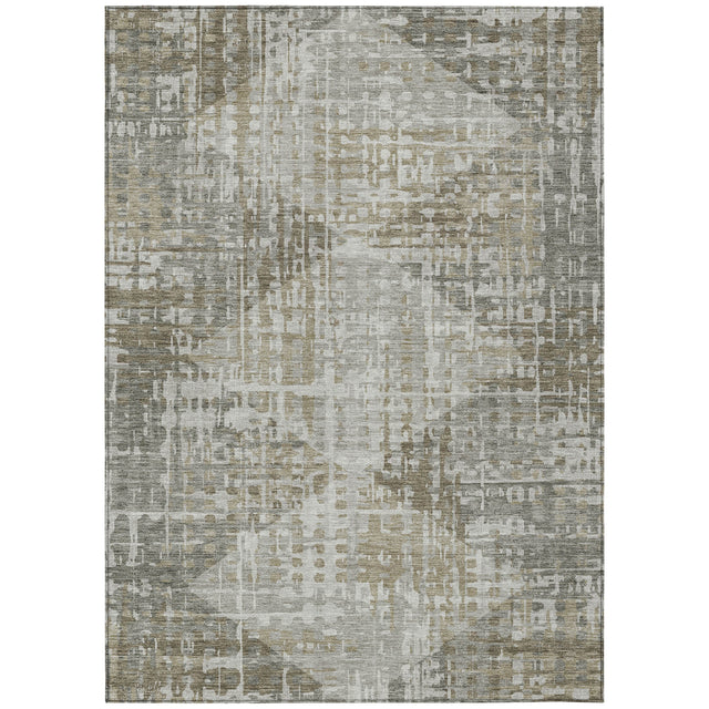 Addison Chantille ACN2026 Geometric Machine Made Transitional Pewter Rug