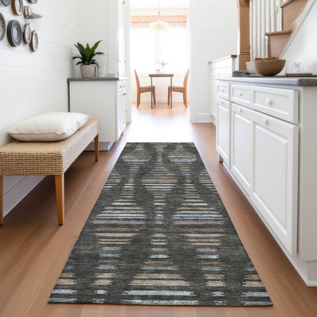 Addison Chantille ACN2027 Stripes Machine Made Transitional Coffee Rug