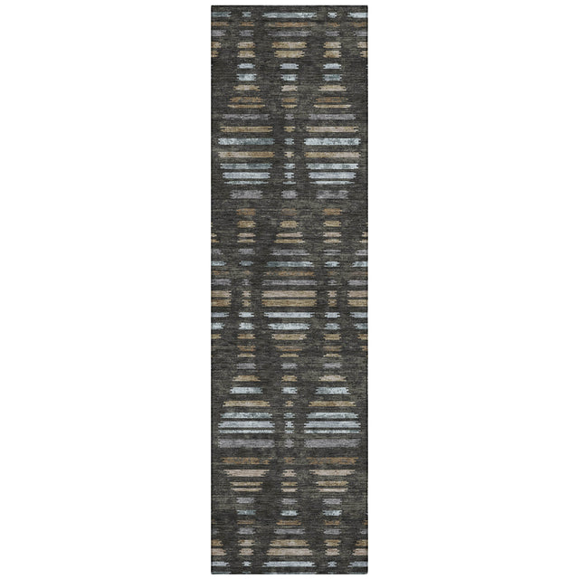 Addison Chantille ACN2027 Stripes Machine Made Transitional Coffee Rug