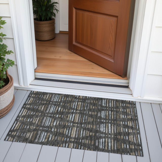 Addison Chantille ACN2027 Stripes Machine Made Transitional Coffee Rug