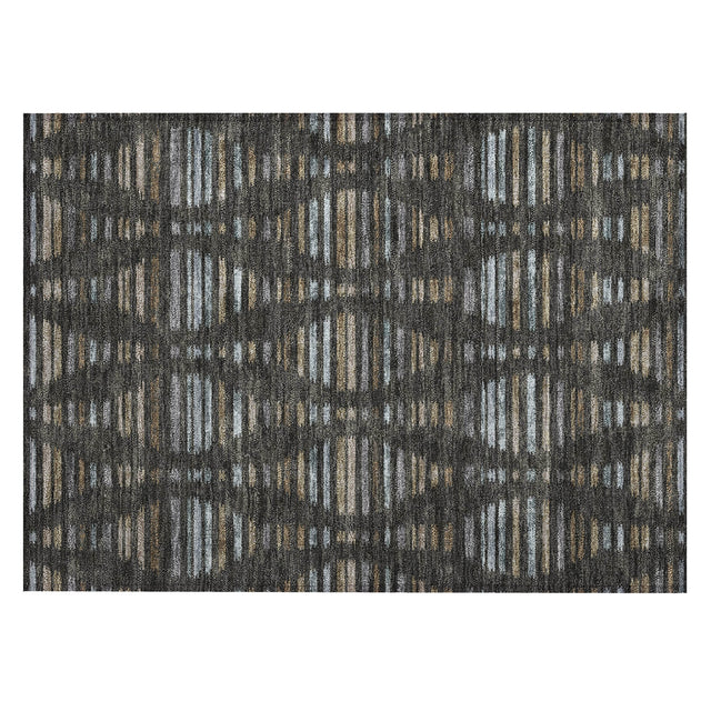 Addison Chantille ACN2027 Stripes Machine Made Transitional Coffee Rug